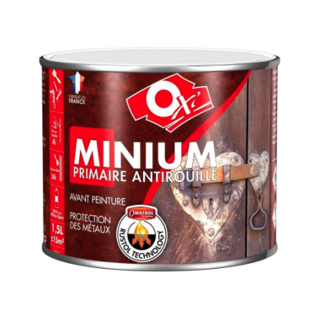 Primaire anti-rouille OXI minium gris 1,5L