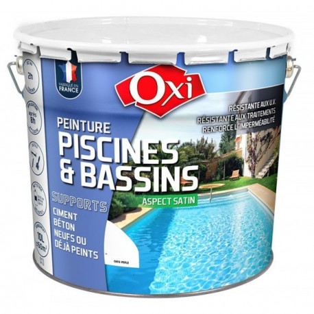 Peinture OXI spéciale piscines et bassins gris clair 10L
