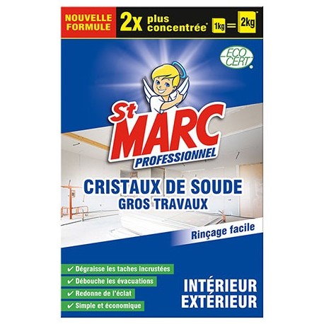 Lessive cristaux de soude St Marc 1kg