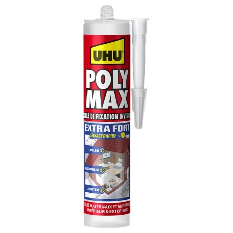 Colle Mastic POLY MAX Extra Fort UHU invisible 300g
