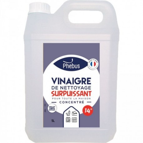 Vinaigre de nettoyage surpuissant 14° PHEBUS 5L