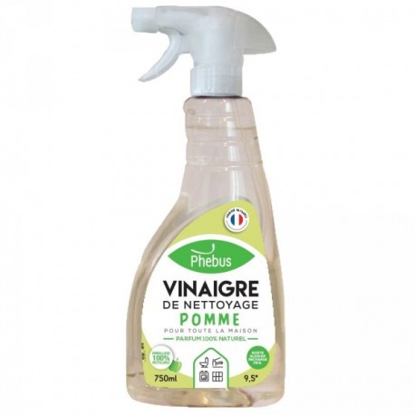 Vinaigre de nettoyage 9,5° PHEBUS pomme verte spray 750ml