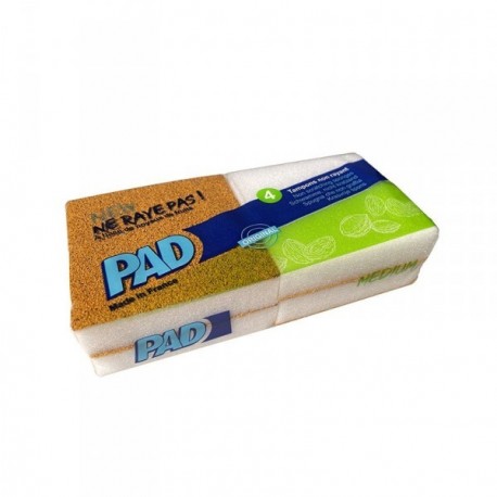 Lot de 4 tampons à récurer noyaux de fruits PAD