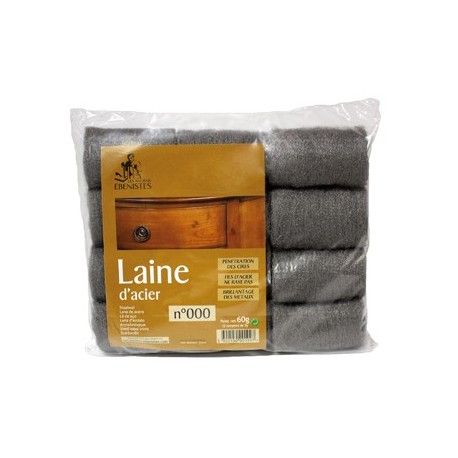 Tampon laine d'acier LES ANCIENS EBENISTES N°000 12x5g