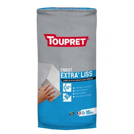 Enduit extra'liss poudre TOUPRET gamme les Essentiels 15kg
