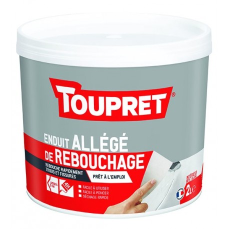 Enduit allégé de rebouchage pâte TOUPRET gamme les Essentiels 2l