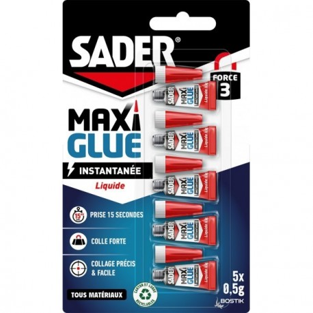 Colle liquide SADER Maxiglue 5x0,5g