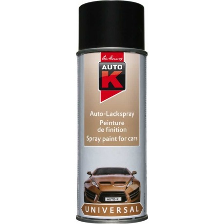 Peinture de finition AUTO-K 400ml noir satiné