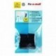 4 Embouts de chaise enveloppant FIX-O-MOLL caoutchouc noir Ø.14mm
