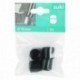 4 Embouts de chaise enveloppant FIX-O-MOLL noir Ø.18mm