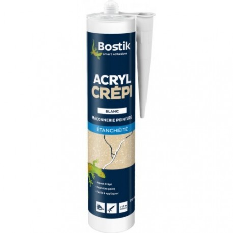 Mastic BOSTIK Acryl crépi blanc 310ml