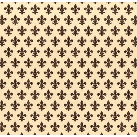 Adhésif DECORALIA fleur de lys marron 45cmx2m