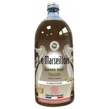 Savon noir LE MARSEILLOIS liquide huile d'olive 1L