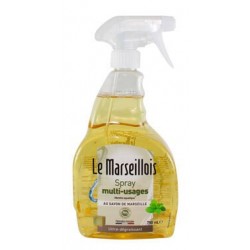 Spray multi-usages LE MARSEILLOIS parfum duo : menthe fraîche et note marine spray 750ml