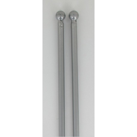 Tringle vitrage ronde ESSENTIEL extensible 60 à 80cm argent