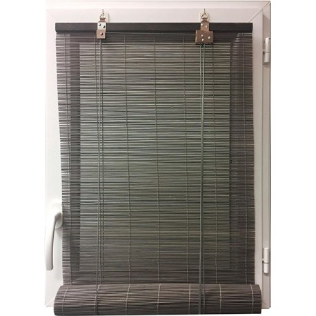 Store enrouleur bambou ESSENTIEL 90x180cm gris