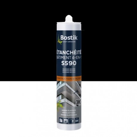 Mastic BOSTIK S590 Etanchéité Bâtiment 4en1 noir 300ml