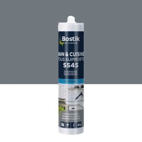 Mastic BOSTIK S545 sanitaire gris anthracite 300ml