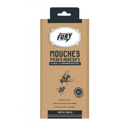 Lot de 4 stickers anti-mouches FURY