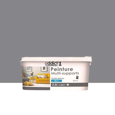 Peinture multi-supports ADDICT mat galet 2,5L