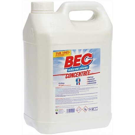 Eau de Javel PINTAUD-BEC Concentrée 9,6% de chlore actif 5L