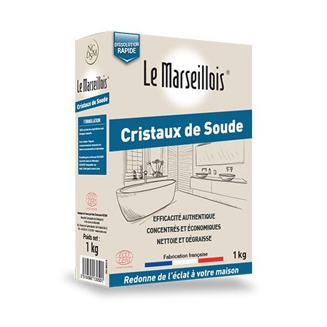 Cristaux de soude LE MARSEILLOIS carton 1kg
