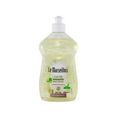 Liquide vaisselle LE MARSEILLOIS parfum duo : thé vert et citron vert 500ml