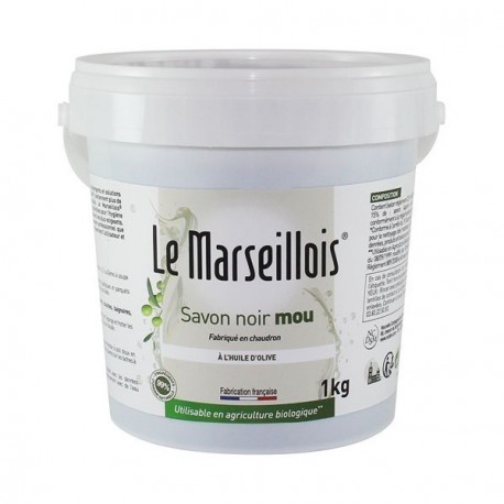 Savon noir LE MARSEILLOIS mou pot 1kg