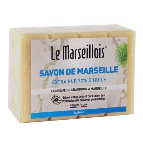 Savon LE MARSEILLOIS extra pur aux huiles végétales 4x100g