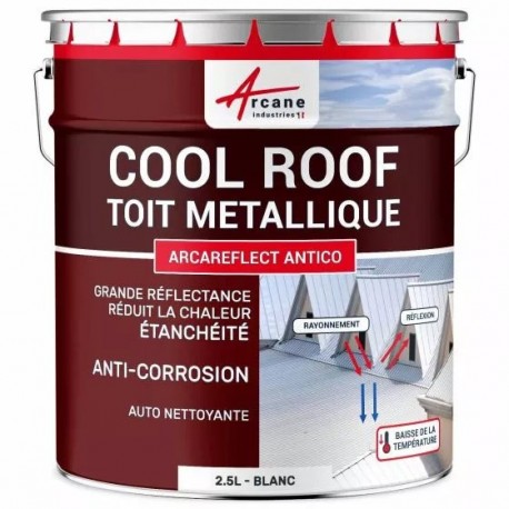 Peinture Toiture ARCAREFLECT Antico CoolRoof pour toitures métalliques 2,5L