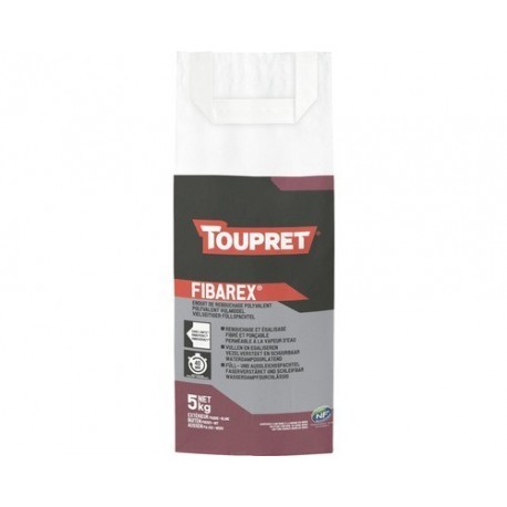 Enduit de finition lisse extérieur fibré TOUPRET Bâtiment Fibarex 5kg