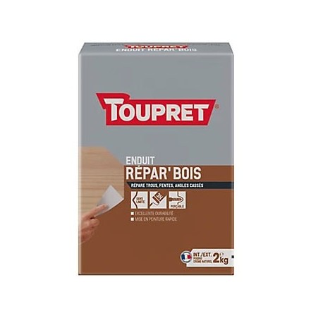Enduit répar'bois poudre TOUPRET gamme les Essentiels 2kg