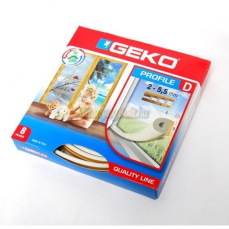 Joint de calfeutrage caoutchouc extrudé GEKO profil D blanc