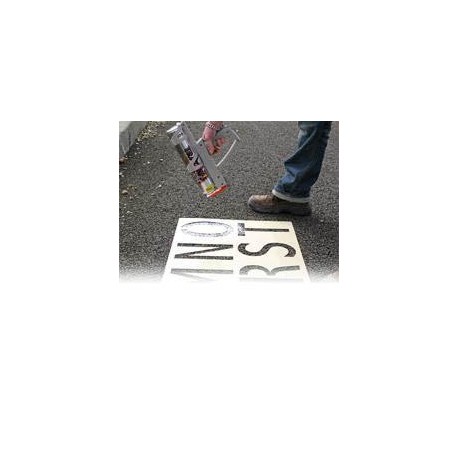 Pochoir SOPPEC pour signalétique routière "Alphabet A à J"