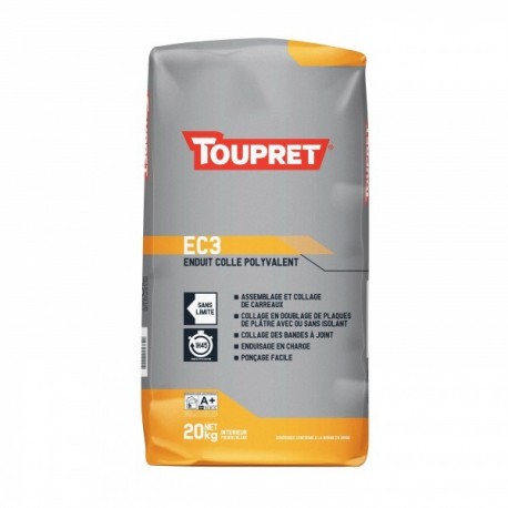 Enduit colle TOUPRET Bâtiment EC3 intérieur 20kg