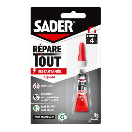 Colle SADER Répare Tout Instantanée liquide 3g