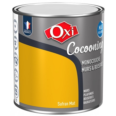 Peinture OXI murs et boiseries COCOONING mat velours safran 0,5L