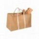 Sac à bûches jute écrue avec anses RUECAB