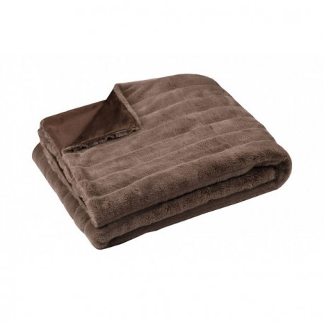 Plaid STOF Fluffy 130x160cm châtaigne