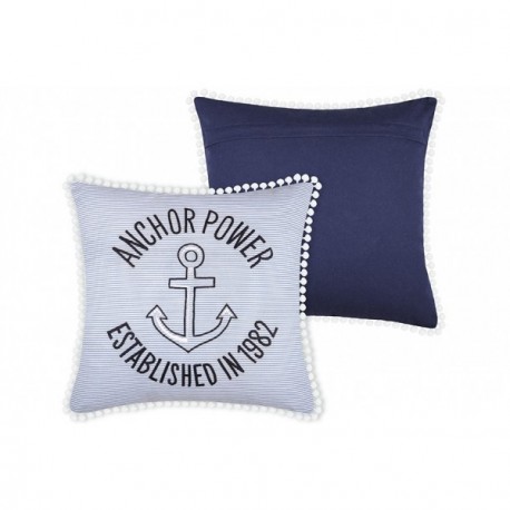 Coussin zip STOF Guernezey ancre 45x45cm