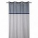 Rideau coton finition 8 oeillets STOF Guimard gris 140x260cm