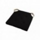 Galette DUO carrée velcro noir/lin 38x38cm