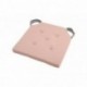 Galette DUO carrée velcro poudre/souris 38x38cm