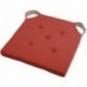 Galette DUO carrée velcro terracotta 38x38cm