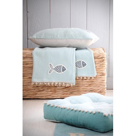 Plaid STOF NAUSICAA Céladon 125x150cm Outdoor