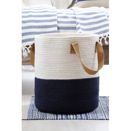 Sac déco OLONNE STOF Marine 30x30x35cm