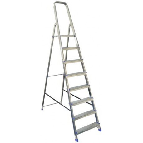 Escabeau VERITT acier-alu 8 marches - 3,50m