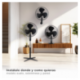 Ventilateur Kureli GARSACO 45W noir 3 en 1 table,mur et sol
