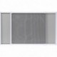 Moustiquaire LUANCE cadre extensible blanc/toile grise 100x70cm