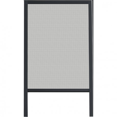 Chassis moustiquaire LUANCE PVC 130X160cm gris/toile noir
